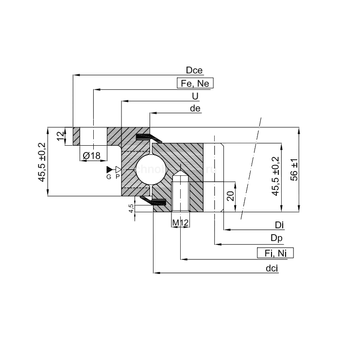 ОПУ фланцевая серия ZBL.20.0944.201-2SPTN ISB — детальное фото 1