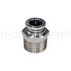 Фитинг цанговый прямой, 8 мм, наруж. резьба 1/2", нерж.сталь, тип PC, TLP-PC8-04SS TITAN LOCK