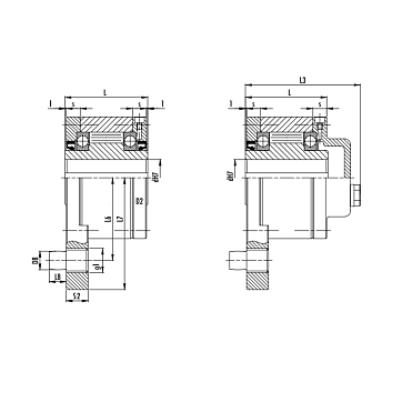 Фланец для обгонных муфт 55F5 (55F3) ISKRA