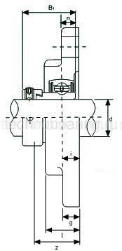 Подшипниковый узел SBLF205 ISB — детальное фото 2