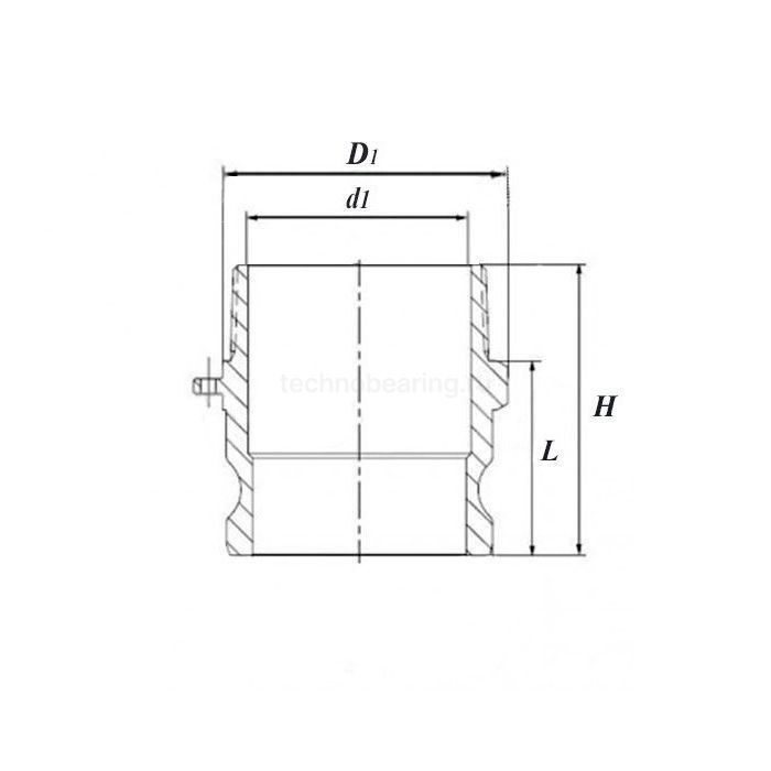 Камлок алюминиевый тип F серия "EcoLine", ниппель наруж. резьба BSP 1", TL100FAL-EL TITAN LOCK