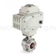 Затвор дисковый с электроприводом нерж. 304 DN50, тип резьба-резьба, DIN TLSD50THS-E TITAN LOCK