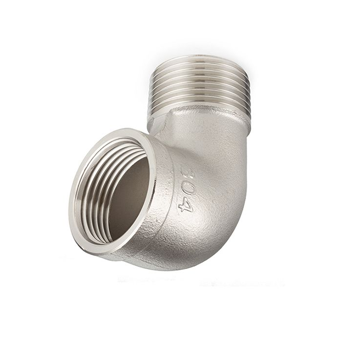 Отвод 90° нержавеющий (уголок) НР/ВР, 1" AISI304 TL100ELMF TITAN LOCK