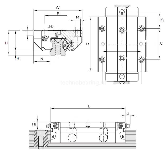Каретка R1651-214-20 Bosch Rexroth — детальное фото 1