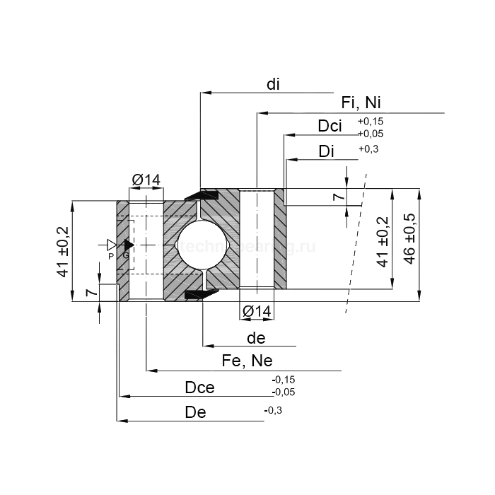 ОПУ стандартная серия с одним рядом шариков NB1.20.0260.202-1PPN ISKRA
