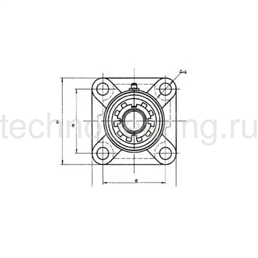 Подшипниковый узел UKF207+H2307 TECHNIX