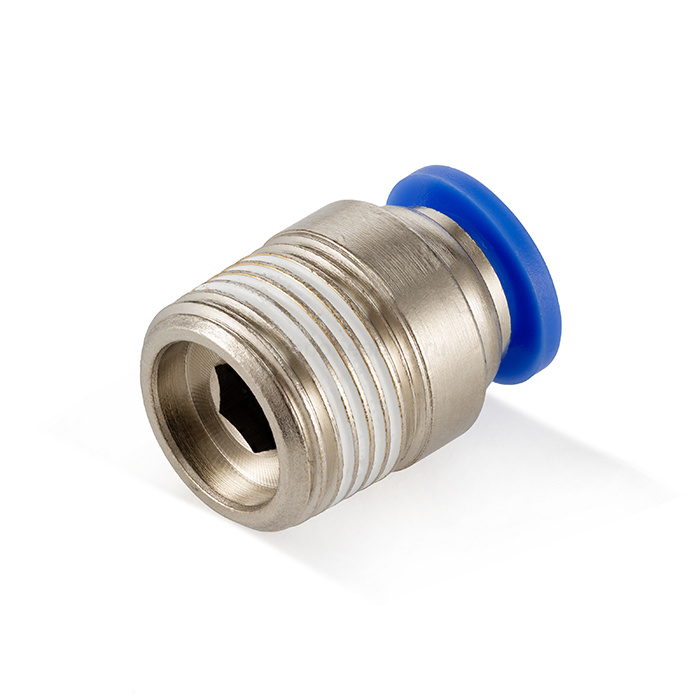 Фитинг цанговый прямой, 8 мм, наруж. резьба 3/8", сталь, тип POC, TLP-POC8-03 TITAN LOCK