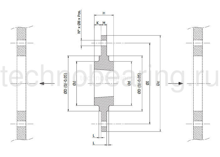 Ступица на болтах с отверстием под тапербуш MCT3020220 Sati