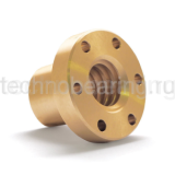 Гайка трапецеидальная c фланцем (бронза) d=28 мм, шаг резьбы 5 мм (прав. резьба), BFM 28-5-D FLI