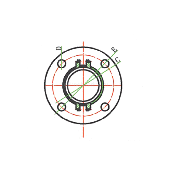 Камлок алюминиевый тип FC, розетка с фланцем 2 1/2", TL250FCAL TITAN LOCK