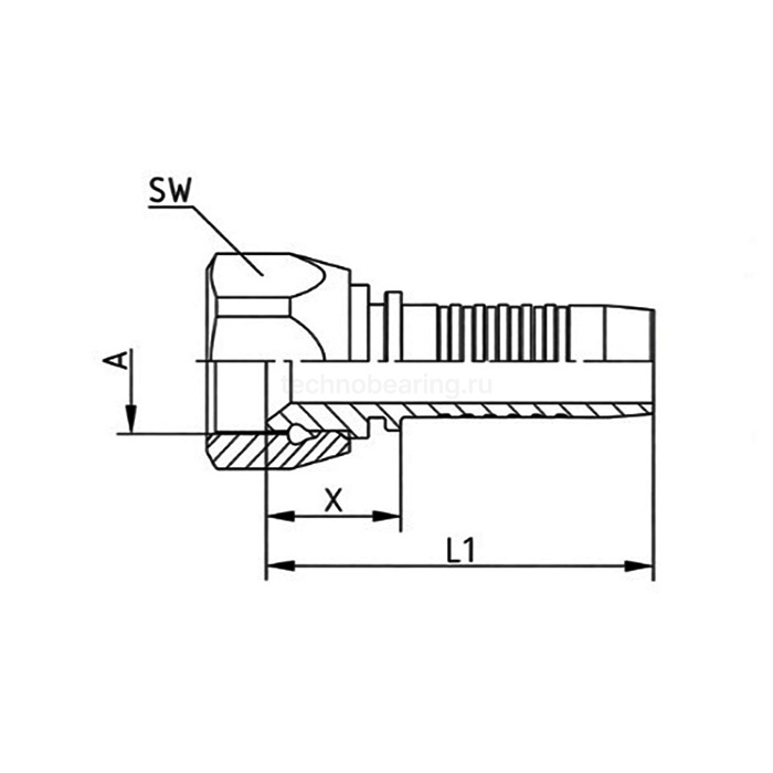 Фитинг DN 12 JIC (Г) 3/4", TL-JIC12F3/4 TITAN LOCK — детальное фото 1