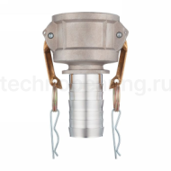 Камлок алюминиевый тип C, 4", розетка с хвостовиком под рукав 3", TL4030CAL TITAN LOCK