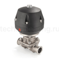 Мембранный клапан нерж.316 типа clamp, с пневмоприводом (полипроп.), DN40 DIN TL40DVCL-PP TITAN LOCK