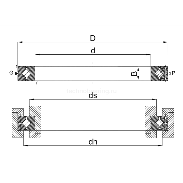 ОПУ серия с перекрестными роликами для точности вращения CRBH14025A ISB — детальное фото 1