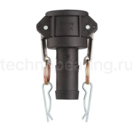 Камлок полипропиленовый тип С, розетка с хвостовиком 2 1/2", TL250CPP TITAN LOCK