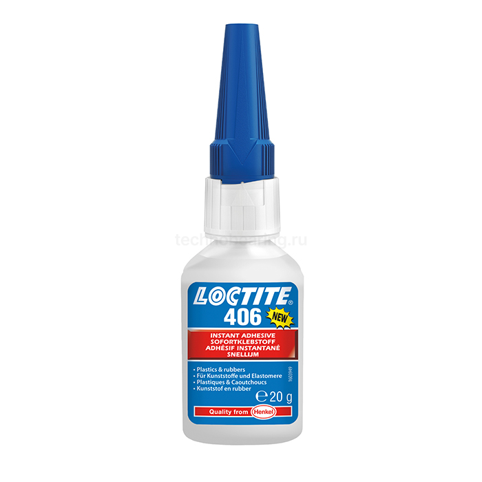 Клей цианоакрилатный для эластомеров и резины, 20 г 406 Loctite