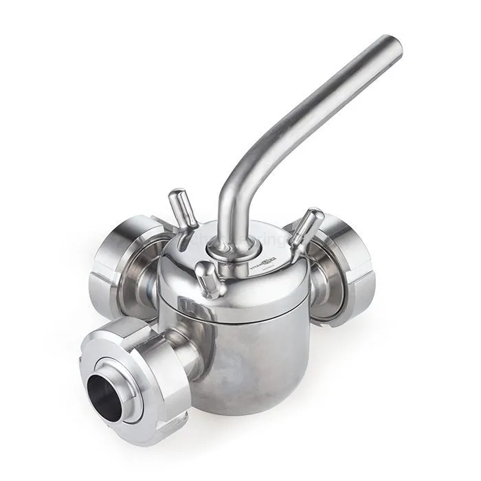 Кран пробковый трехходовой нерж 304, тип L, DN32, TL3СV32L-S TITAN LOCK