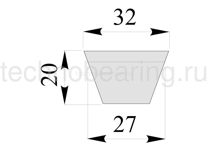 Классический клиновой ремень D/32 ширина ремня: 32 мм; длина: 8382 мм; 8382D330 Sati