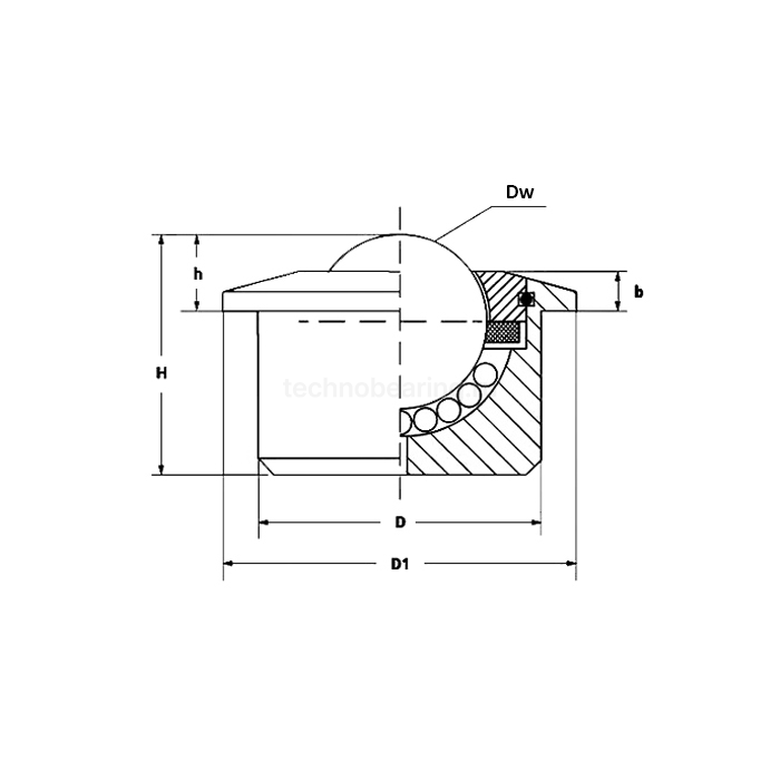 Шариковая опора SP30B(SP30BS/CS) ISKRA