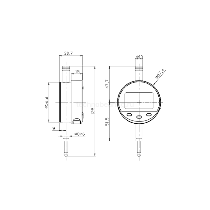 Индикатор цифровой 0-12,7мм/0,01мм, 5260-1105 Dasqua