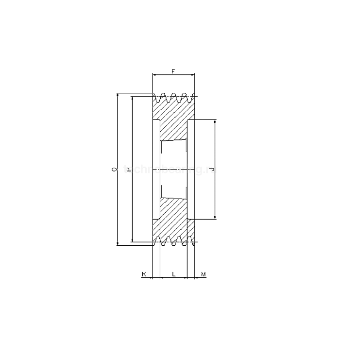 Шкив клиновой  под втулку тапербуш SPZ190-06 TB (PHP 6SPZ190TB) Sati