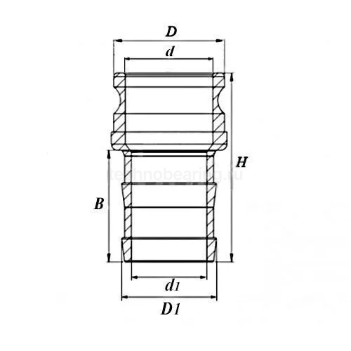 Камлок алюминиевый тип E, ниппель с хвостовиком 3", TL300EAL TITAN LOCK