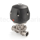 Мембранный клапан нерж.316 типа clamp, с пневмоприводом (полипроп.), DN40 DIN TL40DVCL-PP TITAN LOCK