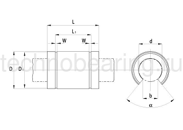 Линейный подшипник LME50-UU-OP TECHNIX