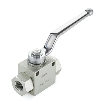 Гидравлический шаровой кран, 1/4", типа ВР-ВР, с креп. отв., сталь TLHYDV1/4F TITAN LOCK
