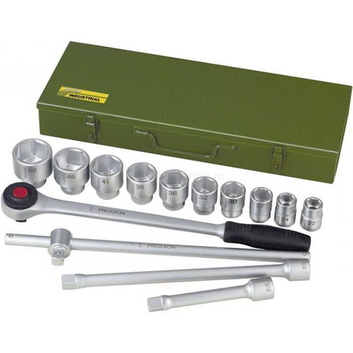 Набор головок с трещоткой 3/4 (19 мм), 14 поз. 23300 Proxxon