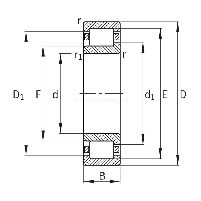 Подшипник NJ408-M1A-C3 FAG