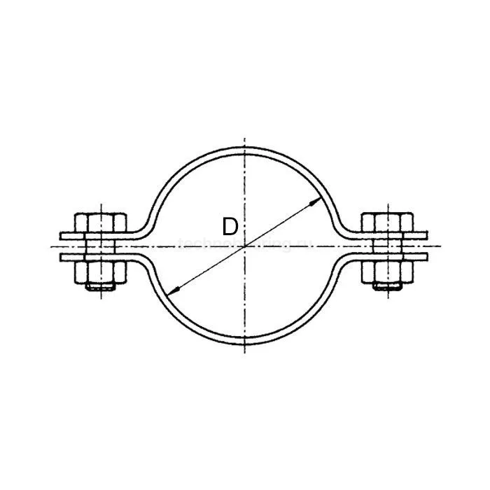 Хомут трубный без ножки DN15 (17,2-19 мм), нерж. 304, TL015FPS TITAN LOCK — детальное фото 1