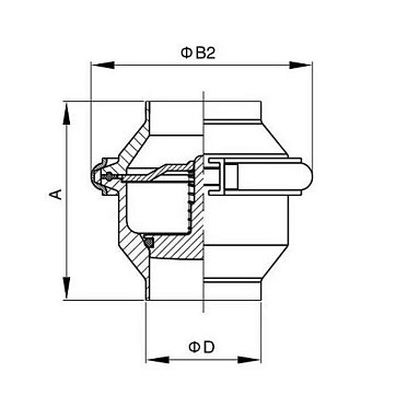 Обратный клапан нержавеющий (AISI304) DN32, типа сварка-сварка TLCV032WDS TITAN LOCK