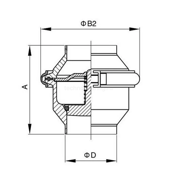 Обратный клапан нержавеющий (AISI304) DN32, типа сварка-сварка TLCV032WDS TITAN LOCK