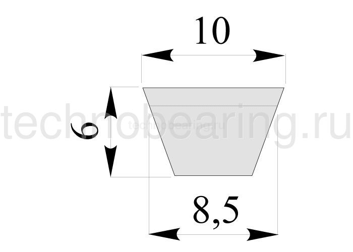 Классический клиновой ремень Z/10 ширина ремня: 10 мм; длина: 480 мм; 480Z19 Sati