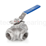 Трехходовой шаровый кран нержавеющий (AISI304) тип L, внутр. резьба, DN15, TL3V15-L-TF-S TITAN LOCK