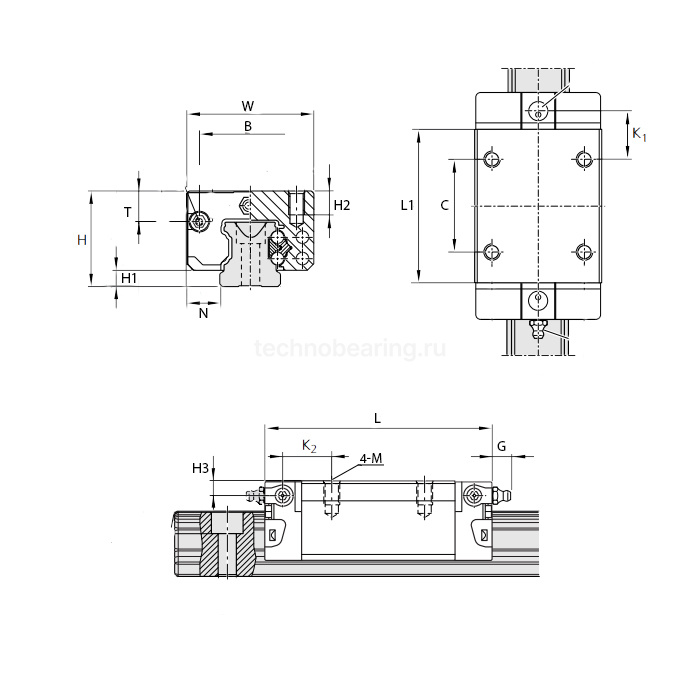 Каретка CS KWD-020-SNS-C1-N-1 Bosch Rexroth — детальное фото 1