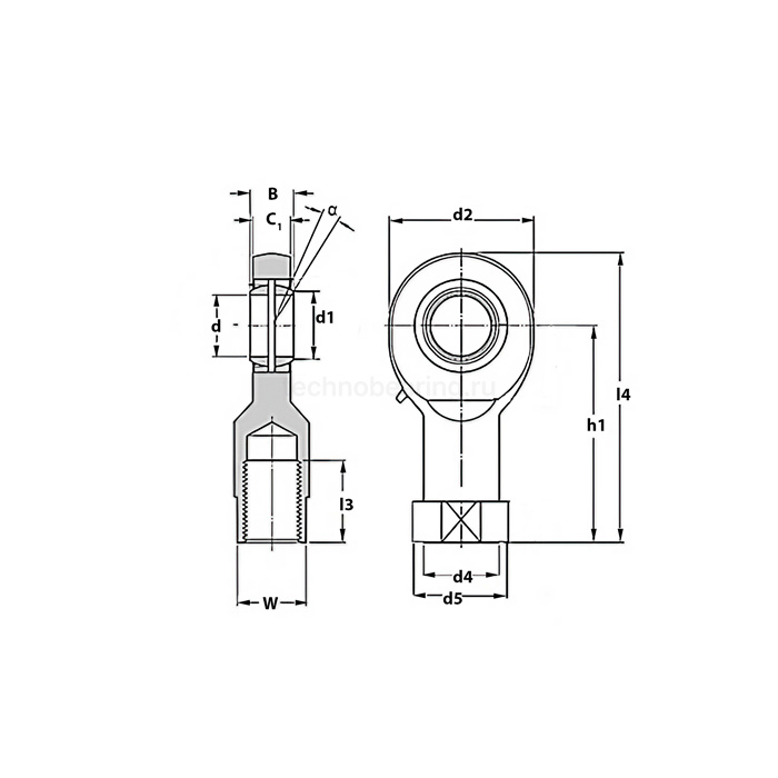 Шарнирный наконечник GIS10 Fluro — детальное фото 1