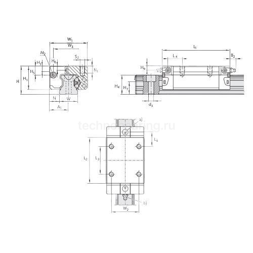 Каретка LLRHC 20U-T1P5 SKF