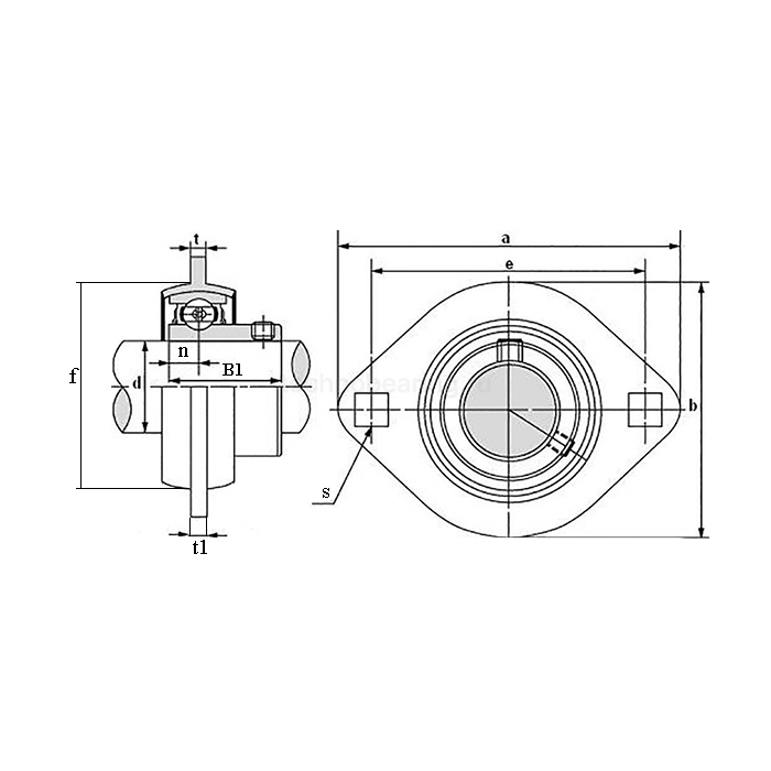 Подшипниковый узел SBPFL201 TECHNIX