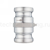 Камлок алюминиевый тип AA (переходник ниппель 1 1/4" х ниппель 1 1/4"), TL125AAAL TITAN LOCK