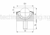 Шариковая опора SP 12 B-FL ISB