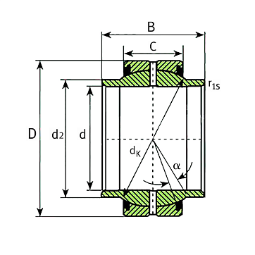 Подшипник GEEM25ES-2RS ISKRA