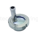 Диоптр гаечный под сварку, нержавеющий, с подсветкой DN80, TL080DWWDB TITAN LOCK