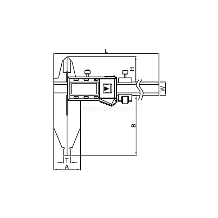 Штангенциркуль цифровой IP54 с усиленной конструкцией, 0-600мм/0,01мм, 2710-1113 Dasqua
