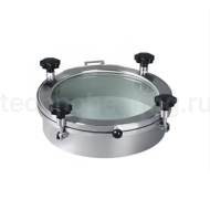 Люк круглый под давление нерж.304, DN200, стекл. крышка, TLTKGC200SP TITAN LOCK