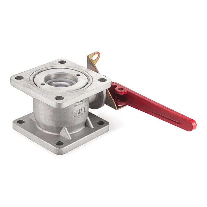 Кран шаровый для бензовоза, квадратный фланец, алюм., DN100, TL400BVSF-AL TITAN LOCK — детальное фото 0
