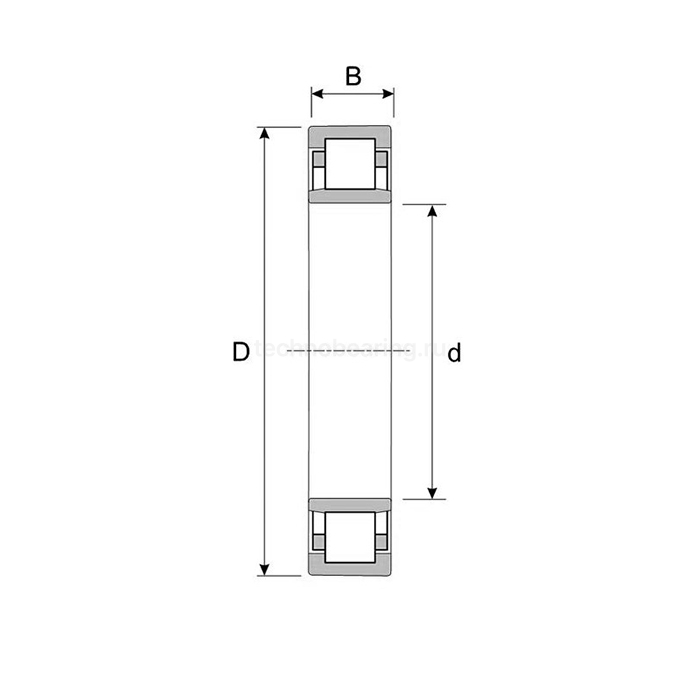 Подшипник NJ212 ECML/C3 ISKRA