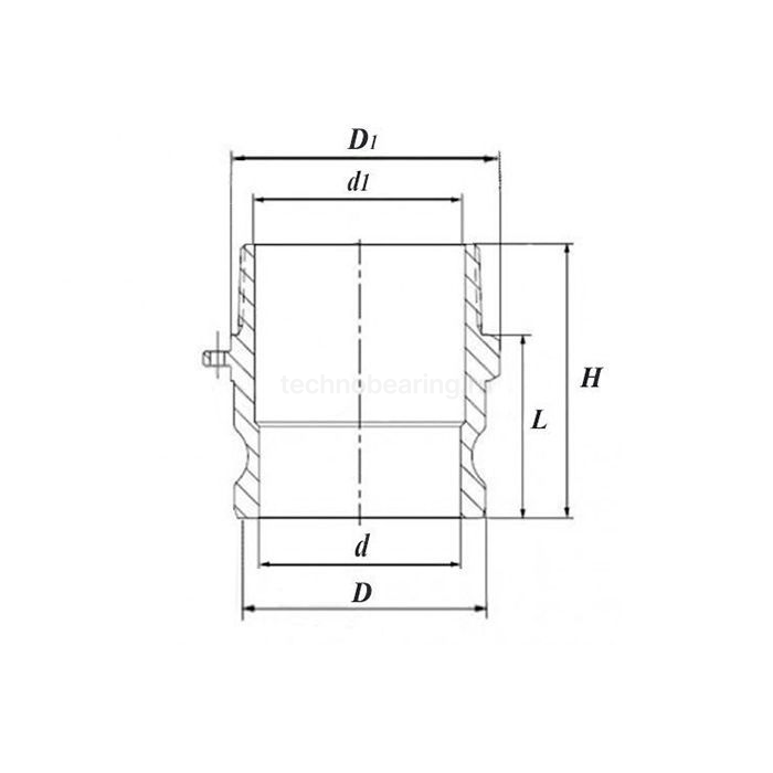 Камлок алюминиевый тип F ниппель, наруж. резьба NPT 2 1/2", TL250FALN TITAN LOCK