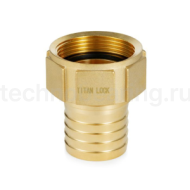Штуцер с внутр. резьбой под рукав, латунь, 1in TLSF25BR TITAN LOCK